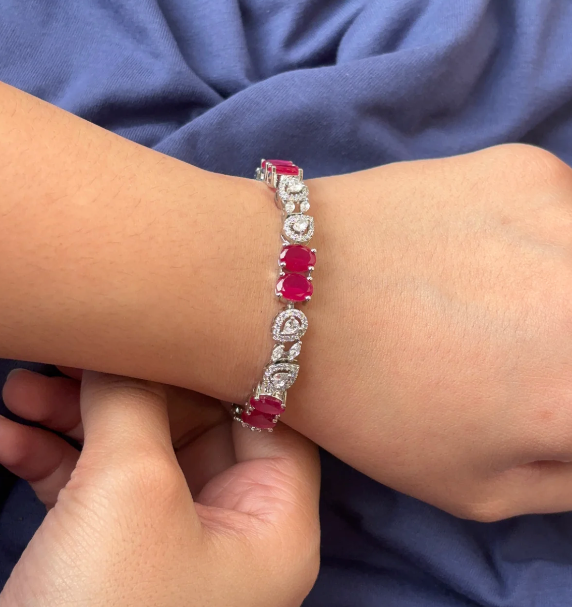 Rosy Ruby Tennis Bracelet