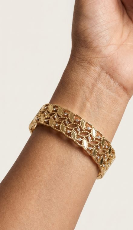 Cutwork Golden Bracelet