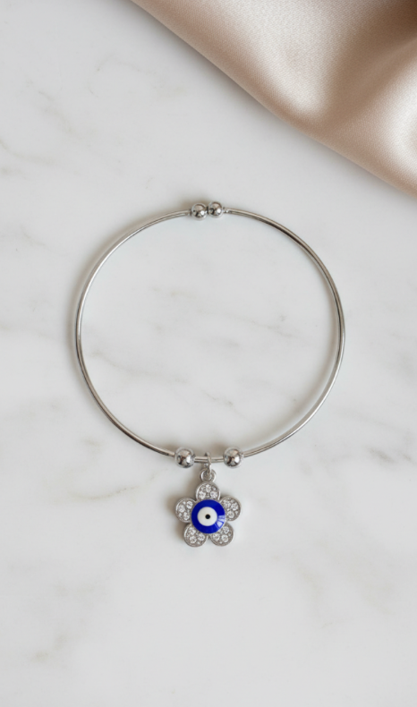 Evil Eye Flower Bracelet