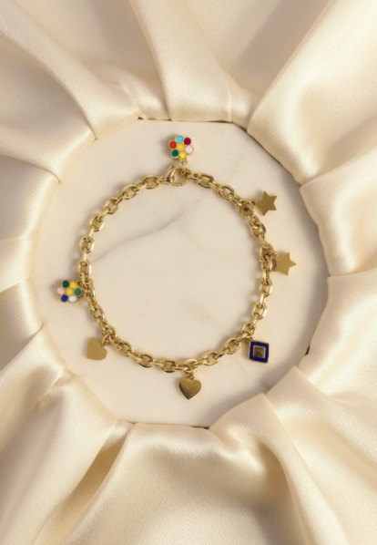 Adora Chain Charm Bracelet