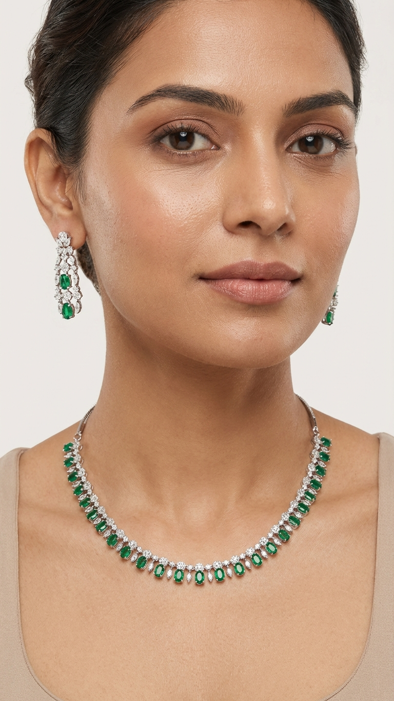 Emerald Necklace Set