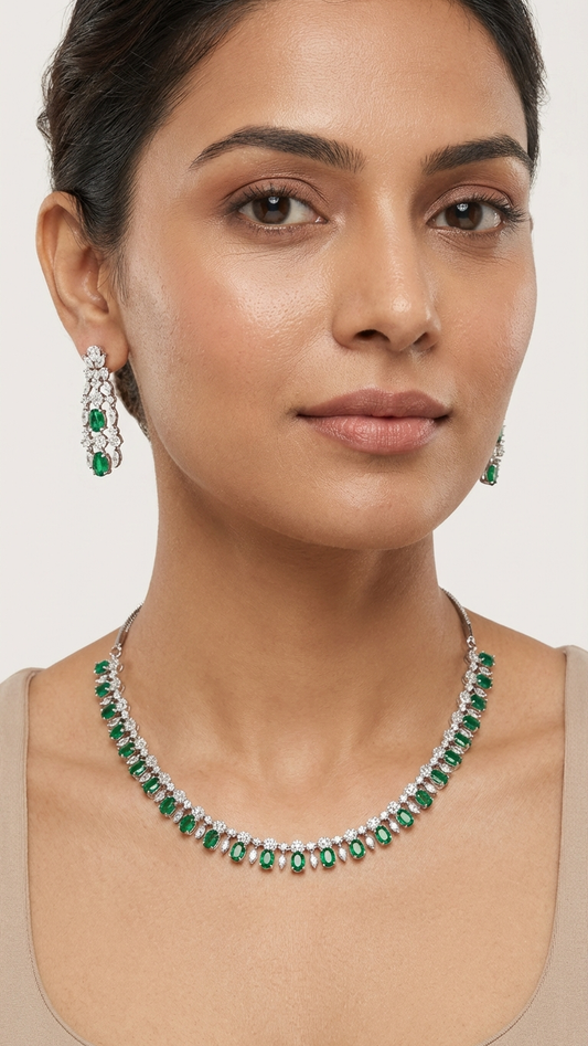 Emerald Necklace Set