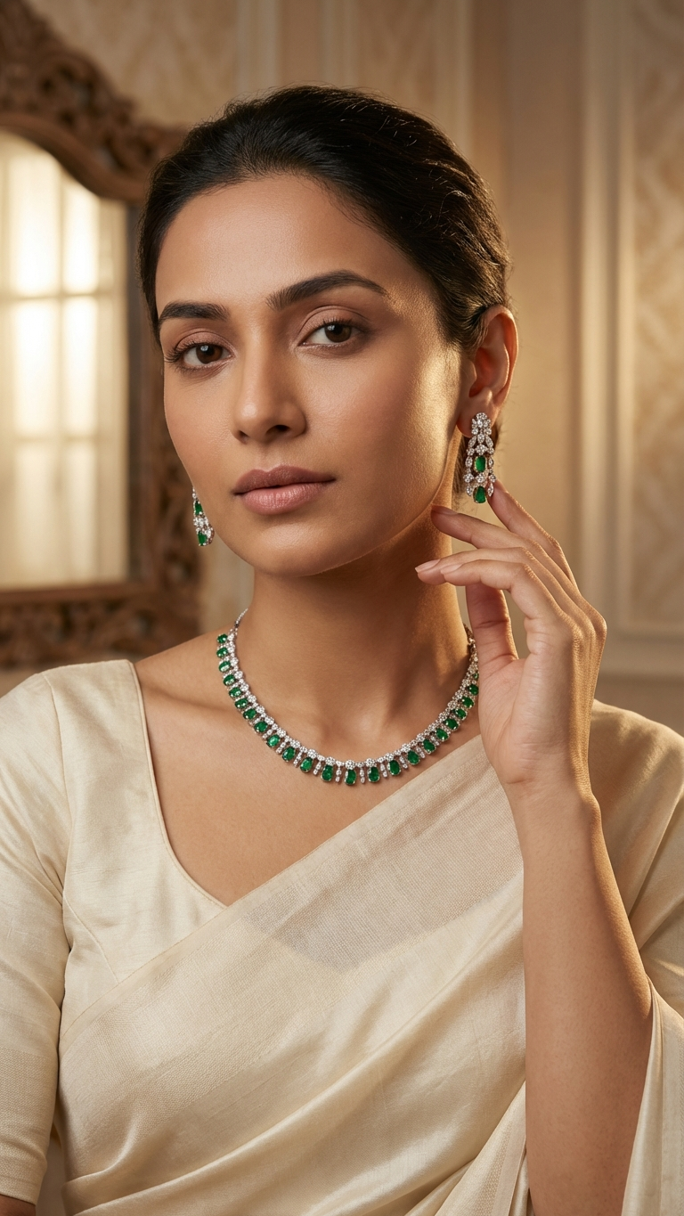 Emerald Necklace Set