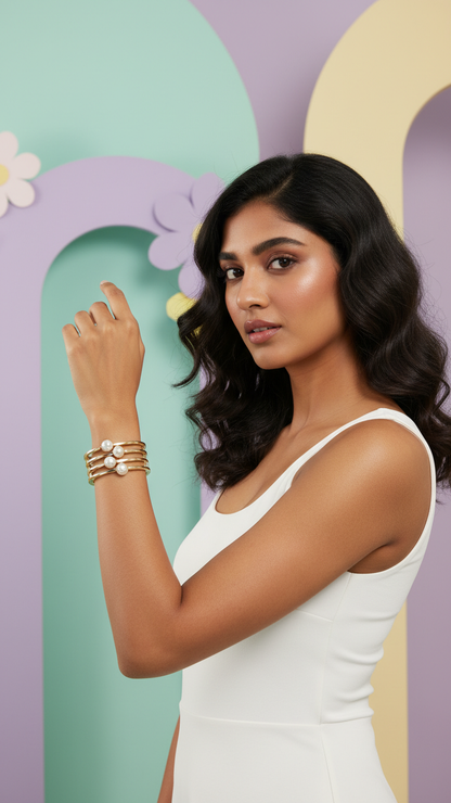 Golden Glow Cuff  Bracelet