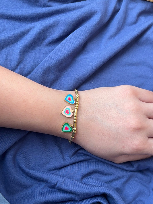 Multi Hearts Chain Charm