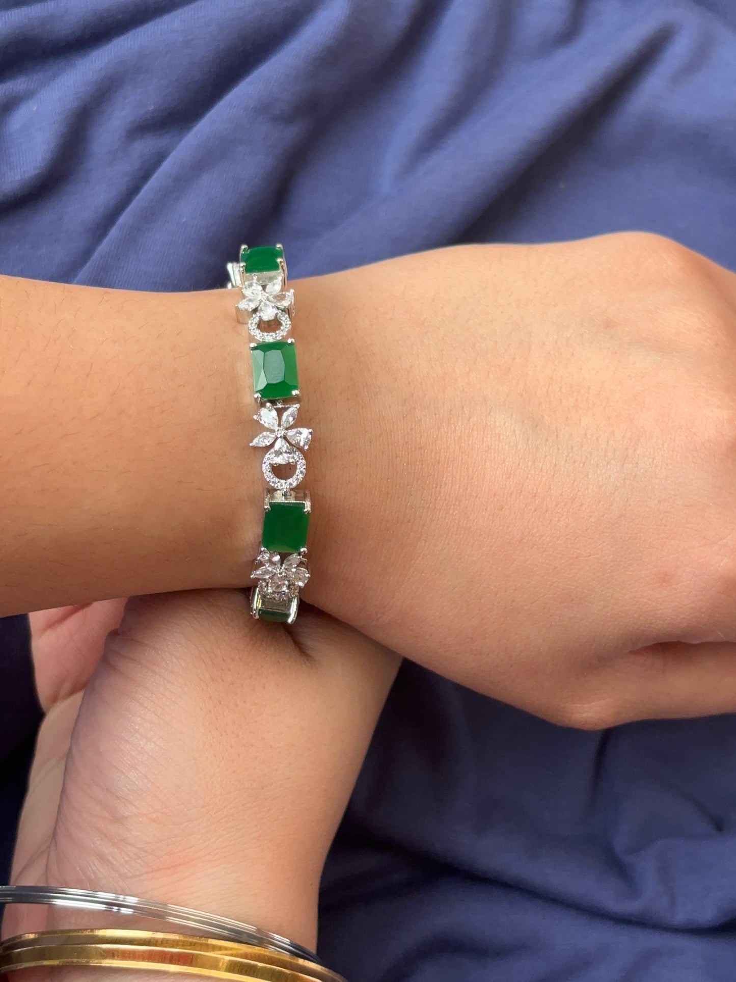 Sparkling Emerald Tennis Bracelet