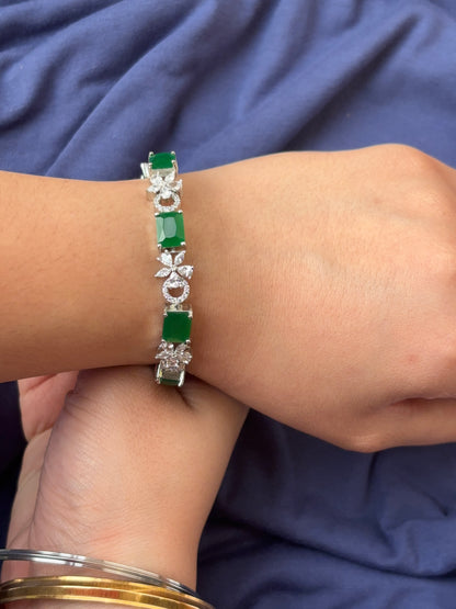 Sparkling Emerald Tennis Bracelet
