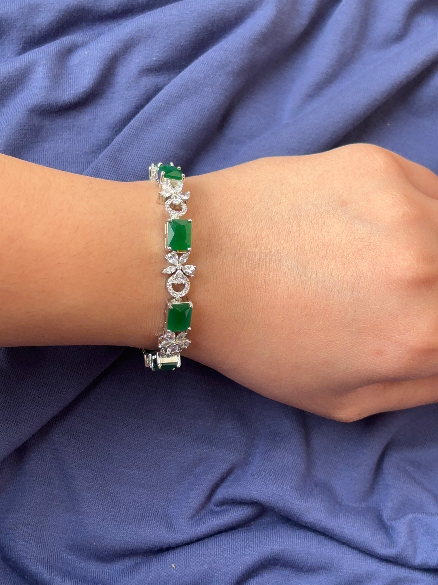 Sparkling Emerald Tennis Bracelet