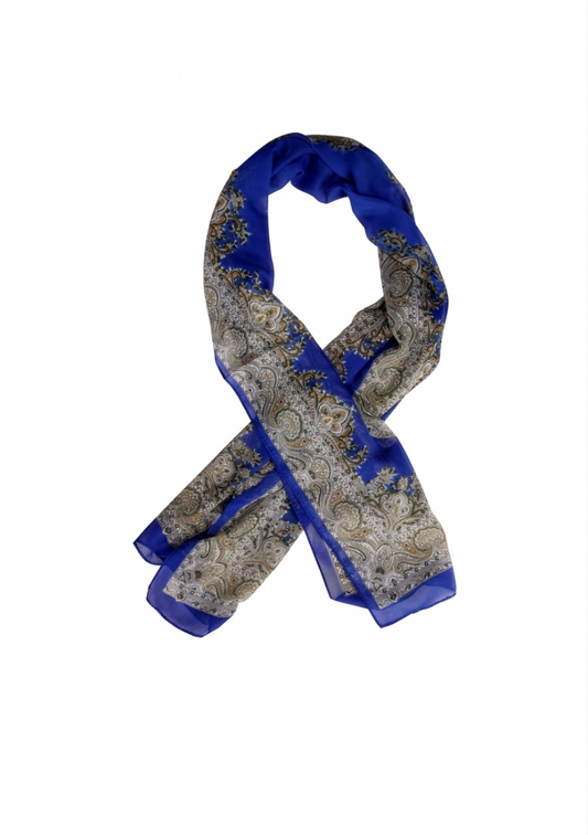 Blue Printed Scarfs for Women
