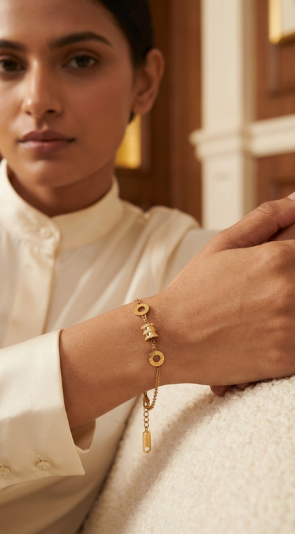 Rose Gold Roman Bracelet