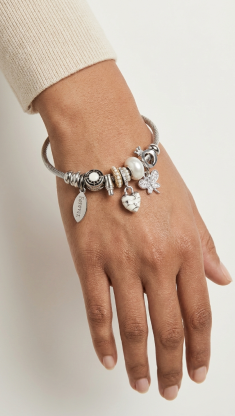 White Hearts Pandora  Bracelet