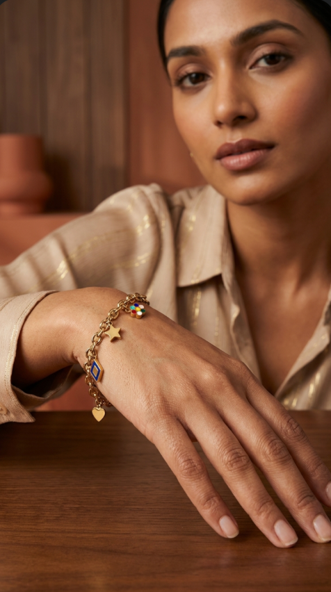 Adora Chain Charm Bracelet