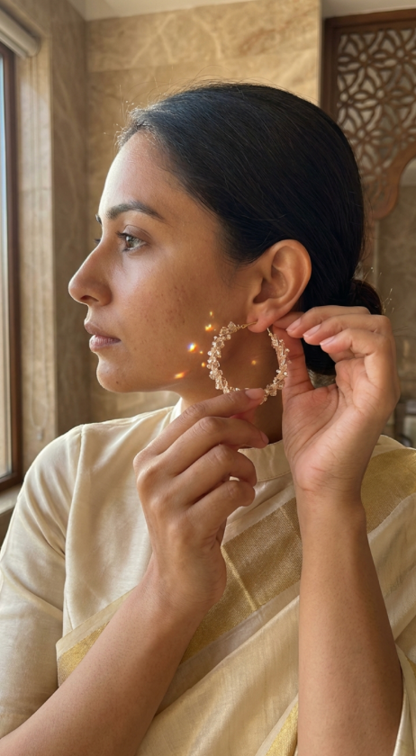 Beaded Hoops