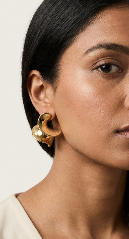 Gold Twisted Earrings