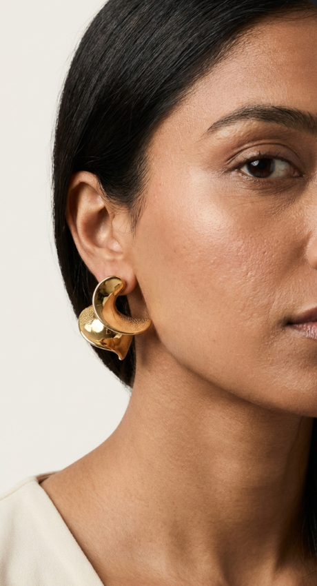 Gold Twisted Earrings