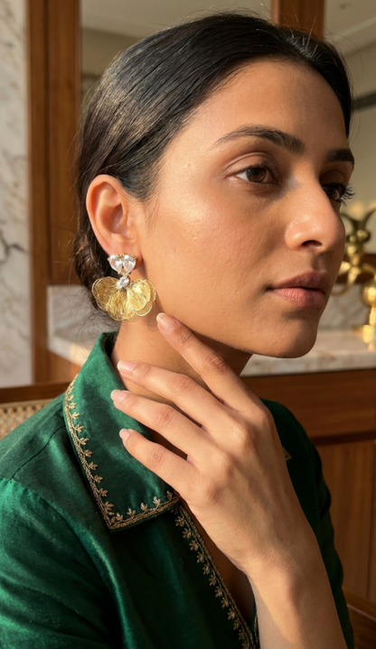 Golden Hearts Pearl Drop