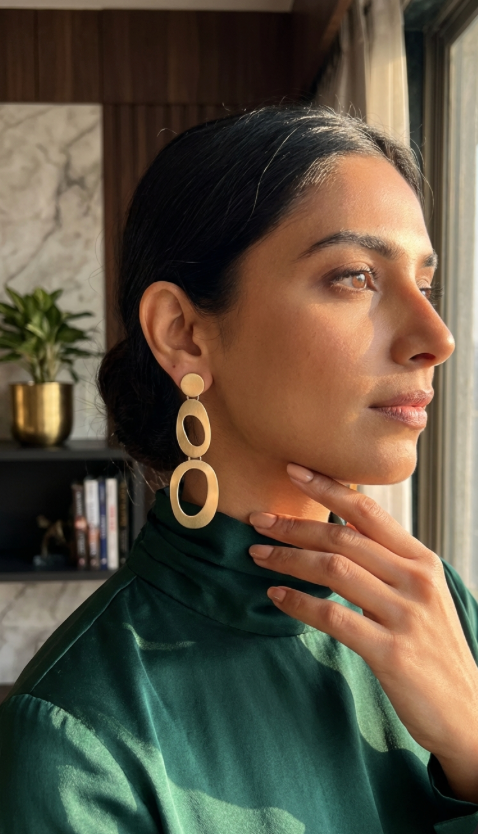 Golden Rings Earrings