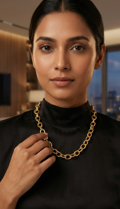 Anti-Tarnish Gold Link Chain for Women -Daily wear India