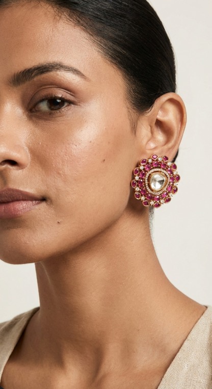 Ruby  Red Earrings