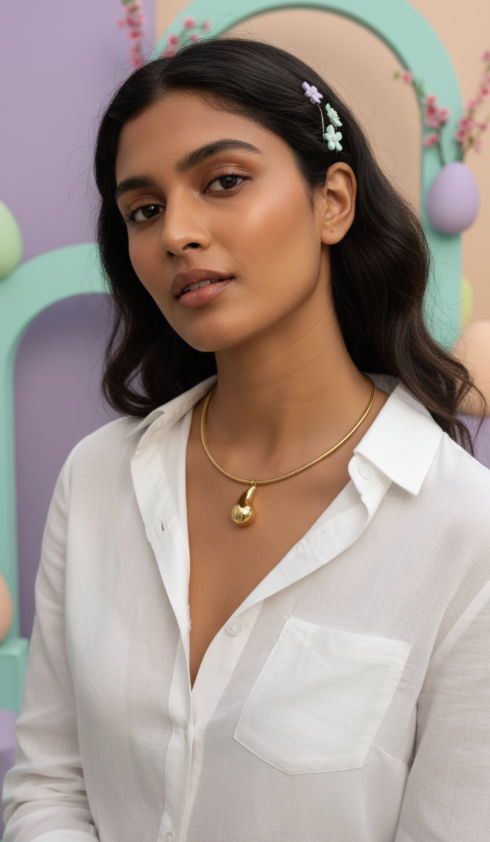 Tear Drop Chain Necklace
