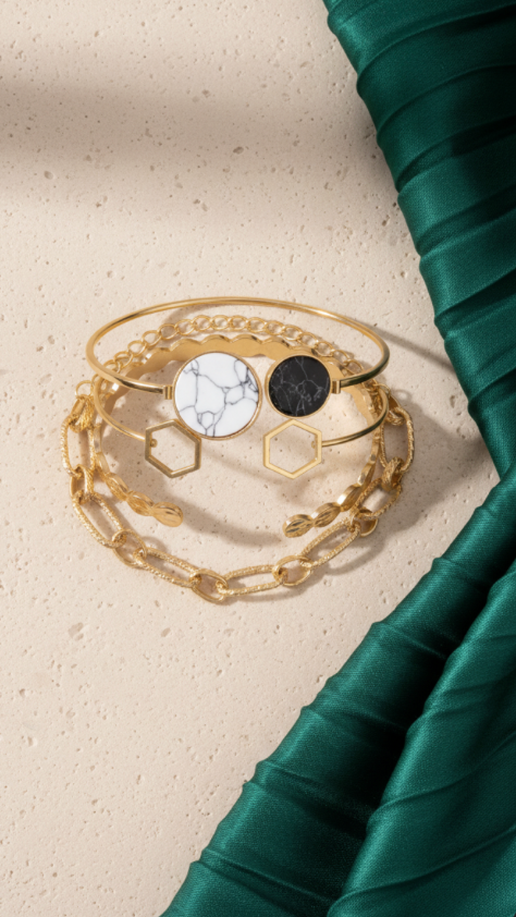 Stackable gold Bracelet