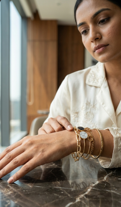 Stackable gold Bracelet