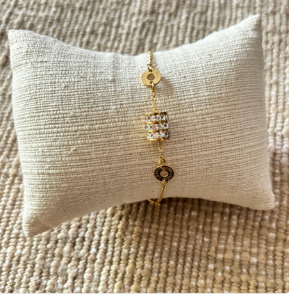 Gold spherical Charm Bracelet