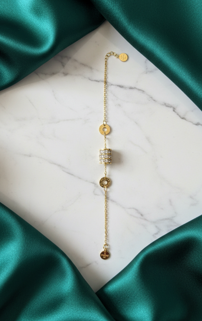 Gold spherical Charm Bracelet