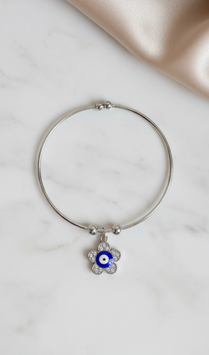 Evil Eye Flower Bracelet