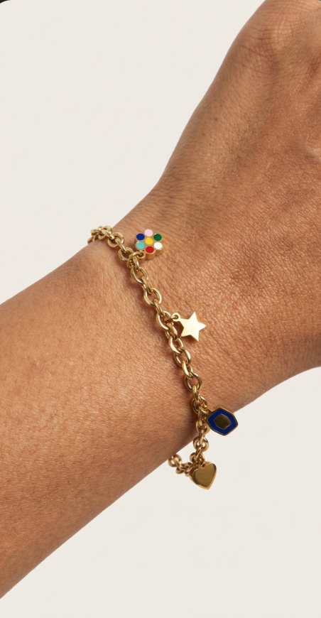Adora Chain Charm Bracelet