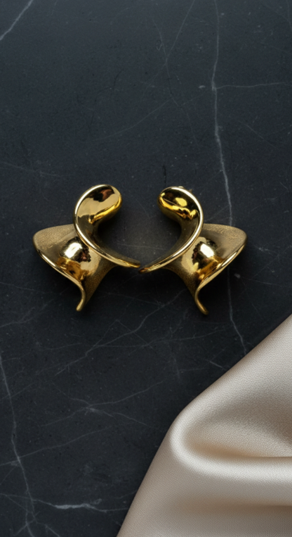 Gold Twisted Earrings
