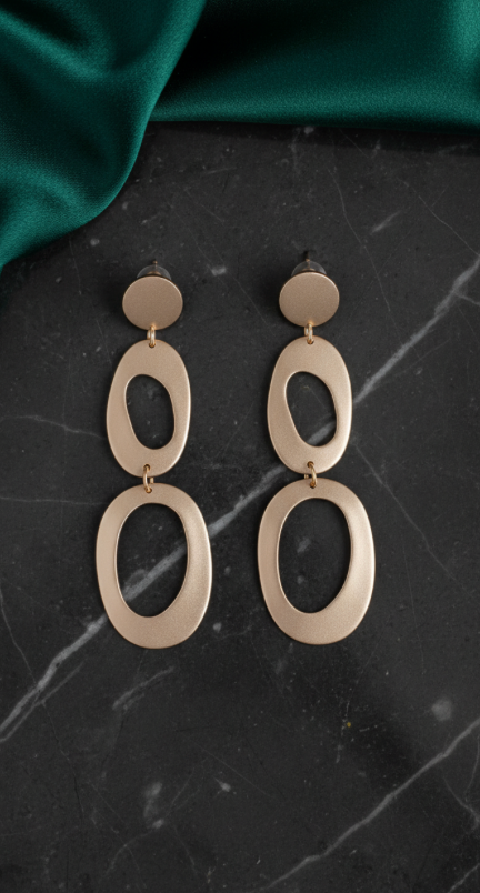 Golden Rings Earrings