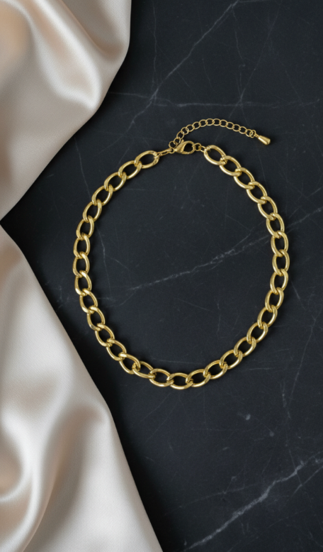 Anti-Tarnish Gold Link Chain for Women -Daily wear India