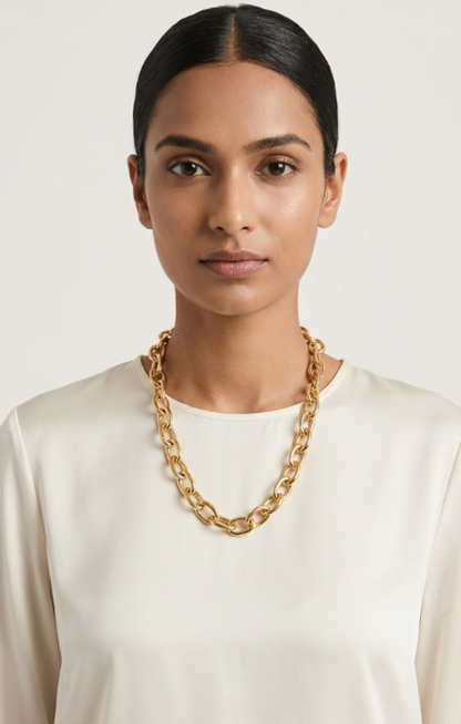 Anti-Tarnish Gold Link Chain for Women -Daily wear India