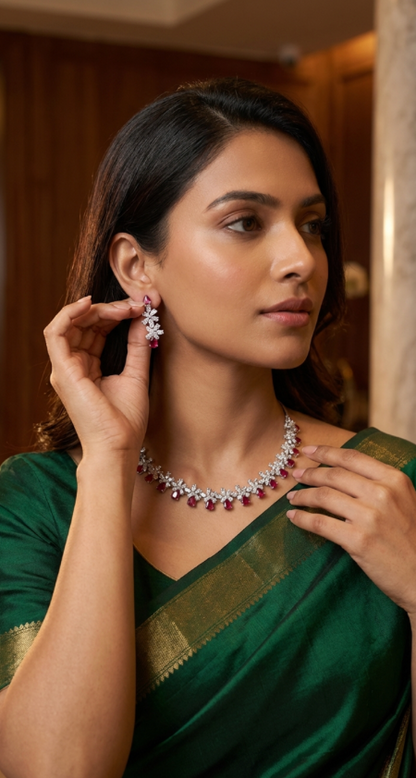 Ruby Necklace Set