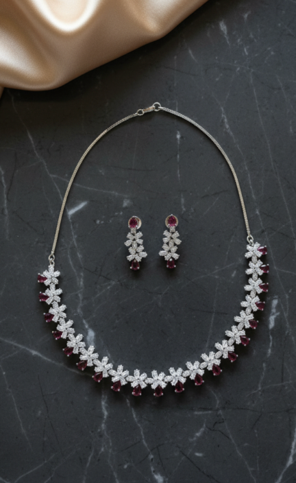 Ruby Necklace Set