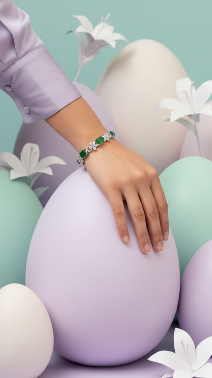Sparkling Emerald Tennis Bracelet