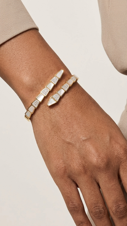 Snake design Mother of Pearl Bracelet